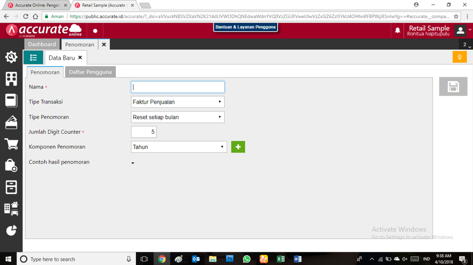 penomoran accurate online