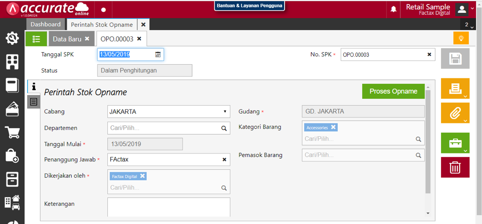 Stok Opname di Accurate Online