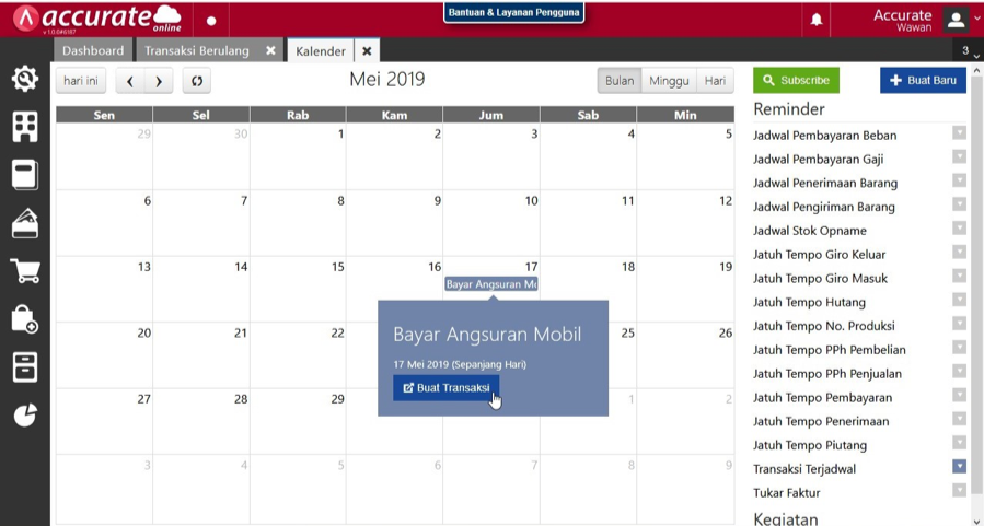Transaksi Berulang Accurate Online 9