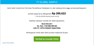 Tanpa Menggunakan Kode Lisensi Aktifkasi untuk mengaktifkan database Accurate Online