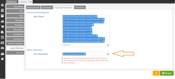 Akun Pembulatan di Transaksi Pembelian Accurate Online
