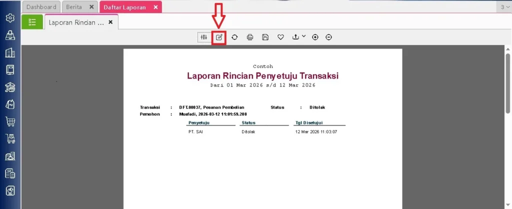 Alasan Penolakan Di Laporan Rincian Penyetuju Accurate 5
