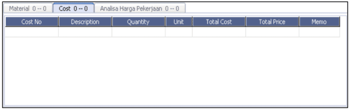 Analisa Harga Pekerjaan [Work Price Analysis] di Accurate
