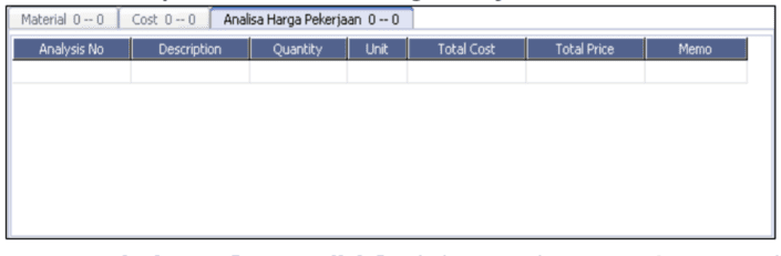Analisa Harga Pekerjaan [Work Price Analysis] di Accurate
