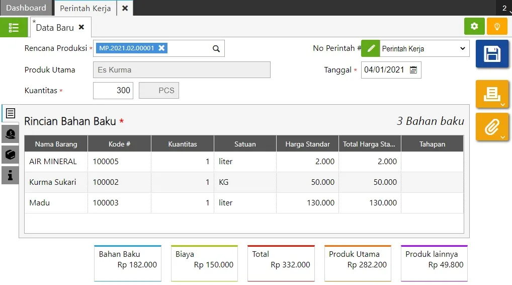 Cara Buat Perintah Kerja di Accurate Online