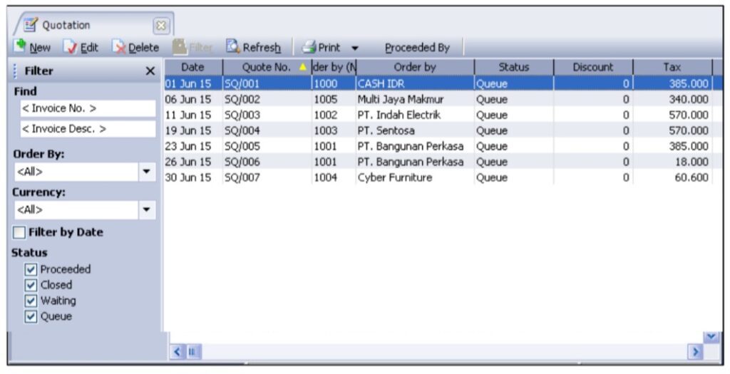 Cara Edit dan Hapus Formulir Sales Quotation di Accurate