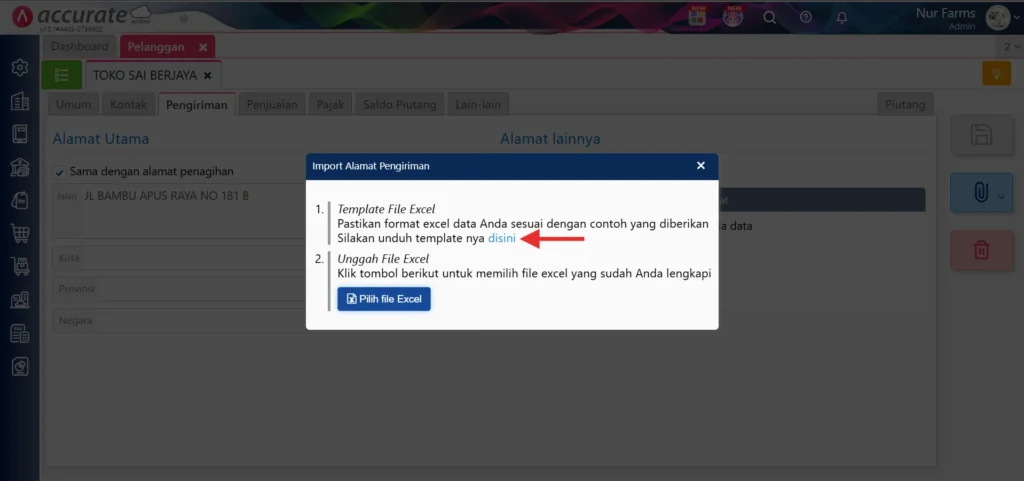 Cara Impor Alamat Pelanggan Dari Excel Di Accurate Online 2