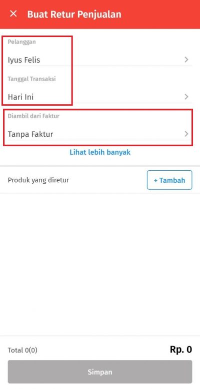 Cara Input Retur Penjualan dari Nomor Faktur Penjualan di Accurate Lite