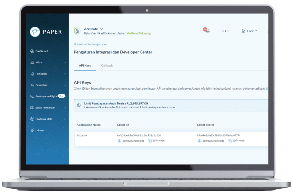 Cara Integrasi Paper (Disbursement) dengan Accurate Online