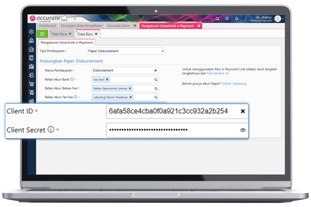 Cara Integrasi Paper (Disbursement) dengan Accurate Online