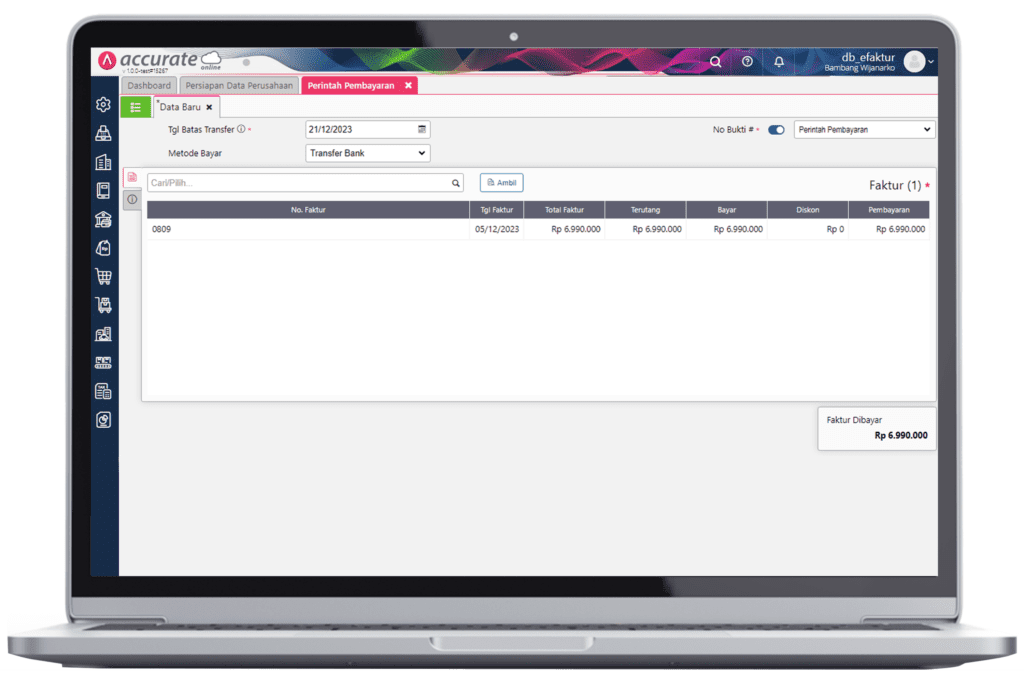 Cara Integrasi Paper (Disbursement) dengan Accurate Online