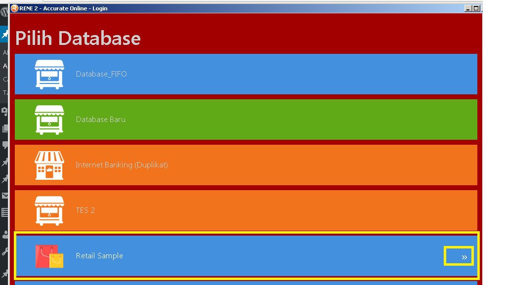Cara Melakukan Sinkronisasi RENE dengan Accurate Online