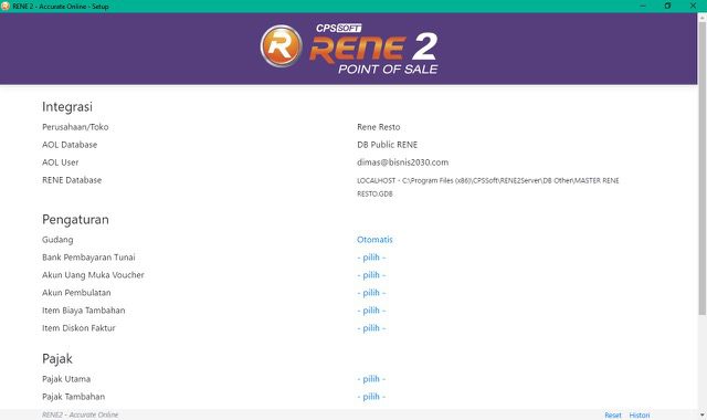 Cara Melakukan Sinkronisasi RENE dengan Accurate Online