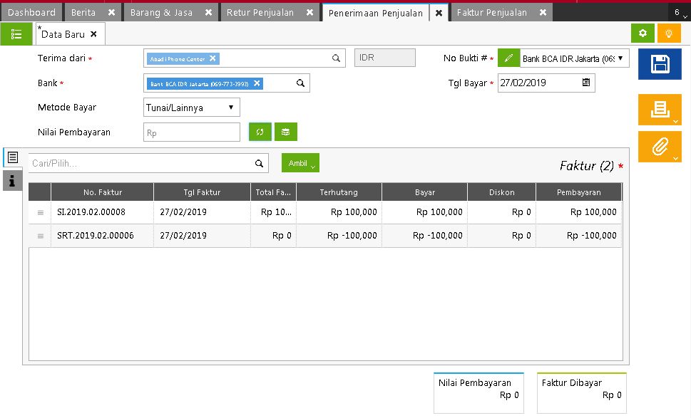 Cara Membuat Credit Note pada Accurate Online