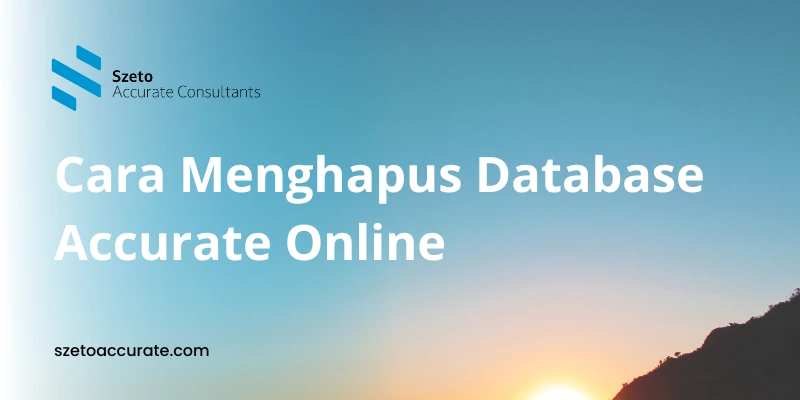 Cara Membuat Database Accurate Online