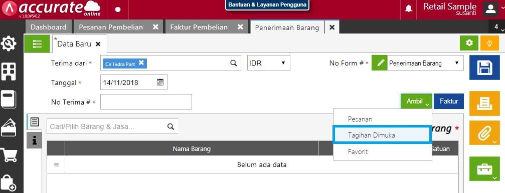 Cara Membuat Faktur Pembelian Mendahului Terima Barang di Accurate Online