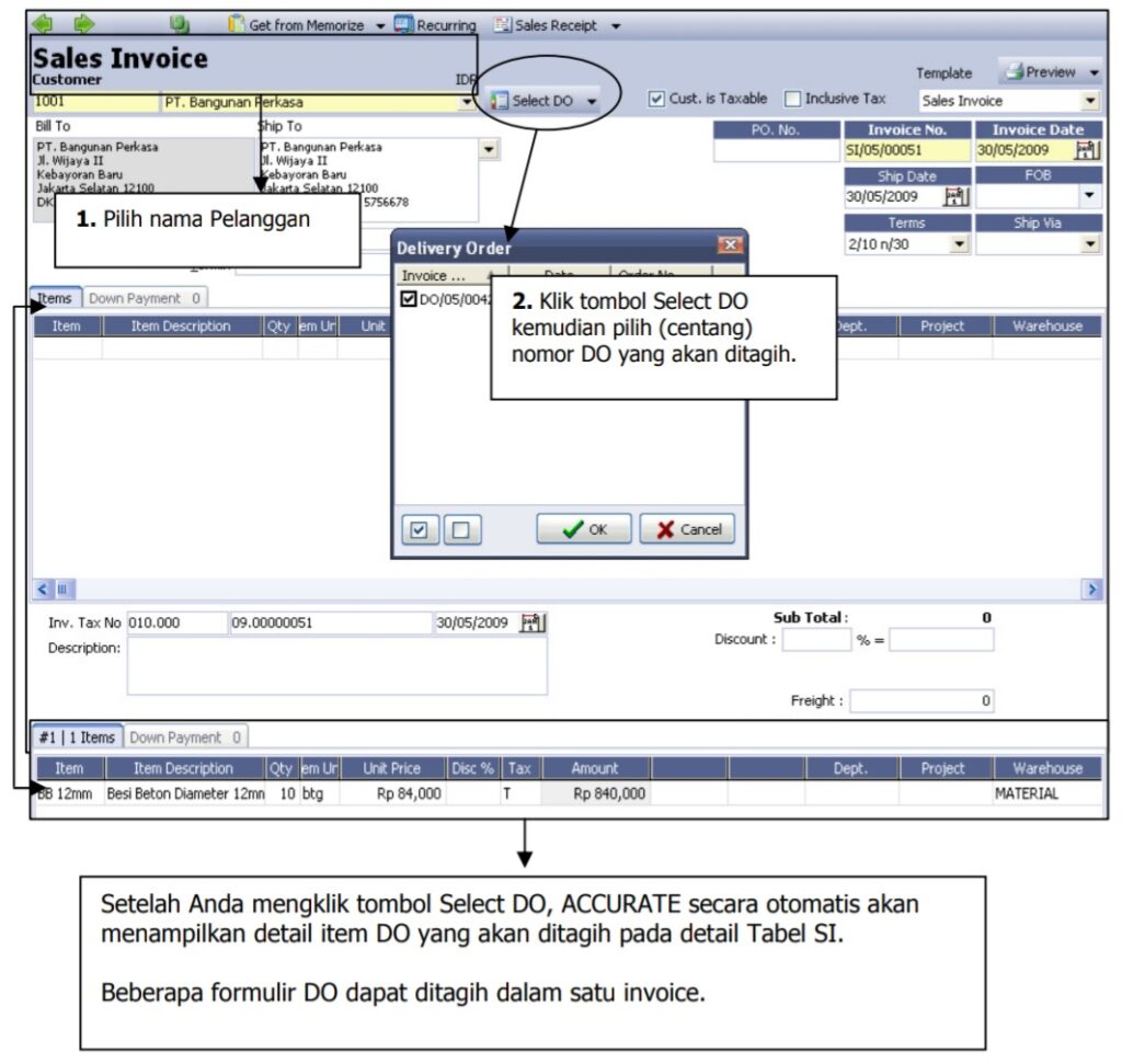 Cara Membuat Formulir Sales Invoice pada Accurate