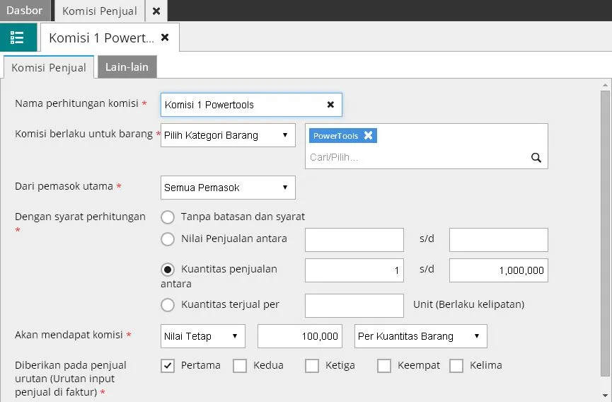 Cara Membuat Komisi Bertingkat di Accurate Online