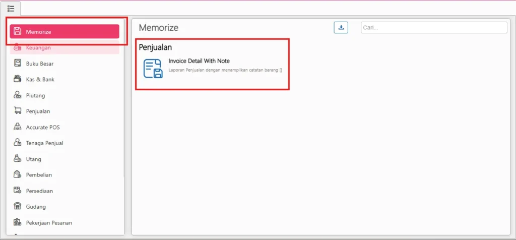 Cara Membuat Laporan Memorize Pada Accurate Online 4