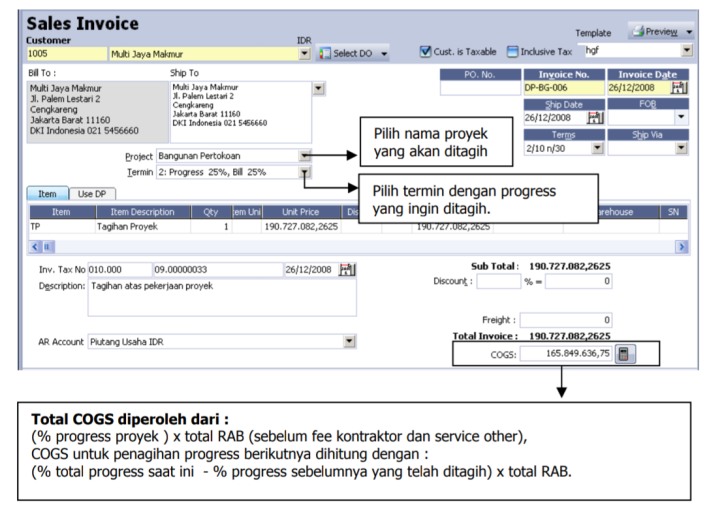 Cara Membuat Penagihan Proyek [Project Bill] di Accurate