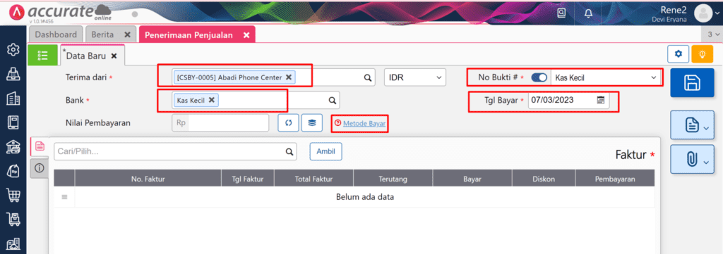 Cara Membuat Penerimaan Penjualan pada Accurate Online
