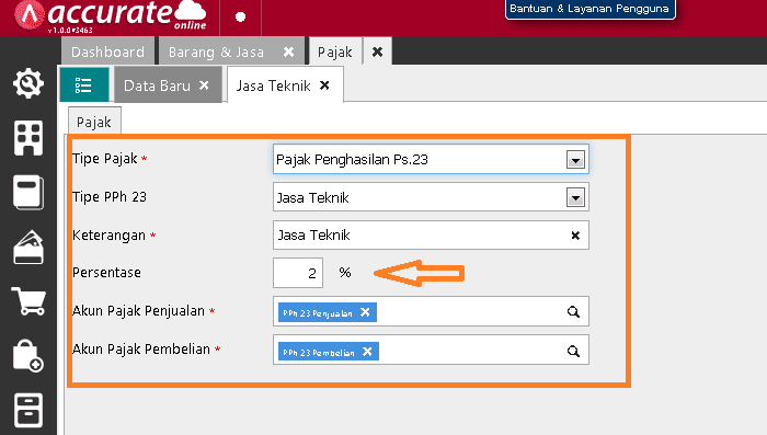Cara Membuat Transaksi yang Dikenakan PPh 23 di Accurate Online