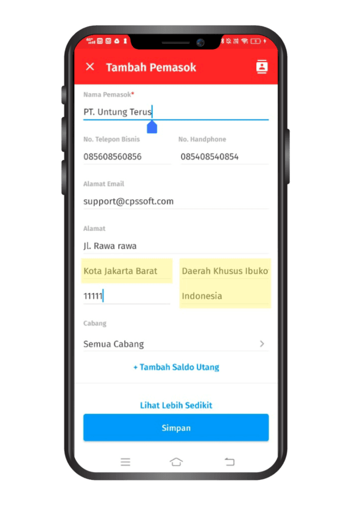 Cara Menambah Data Pemasok di Accurate Lite