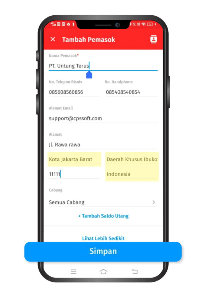 Cara Menambah Data Pemasok di Accurate Lite