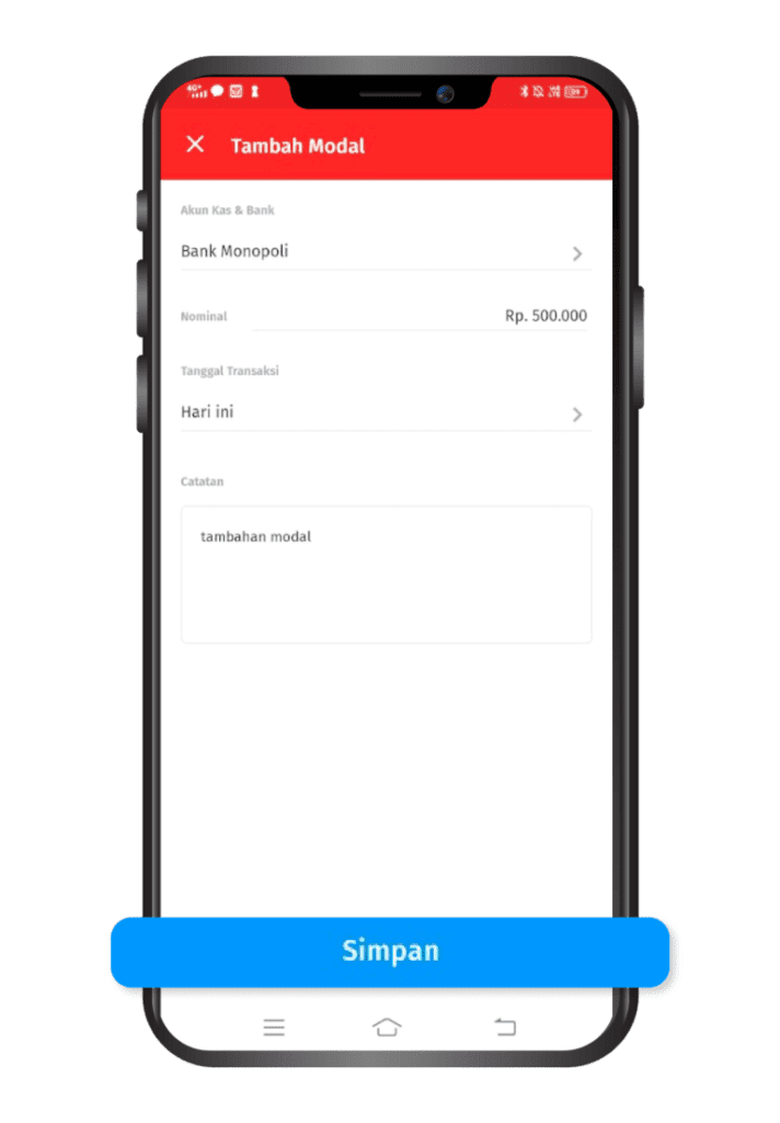 Cara Menambah Modal Antar Kas di Accurate Lite