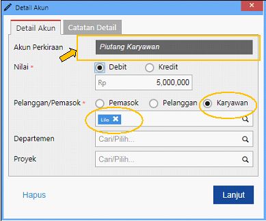 Cara Mencatat Piutang Karyawan di Accurate Online