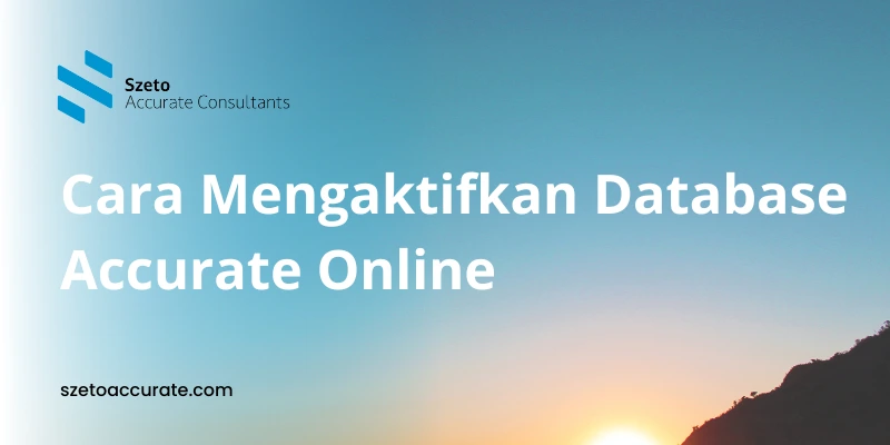 Cara Mengaktifkan Database Accurate Online