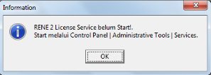 Cara Mengatasi Error RENE License Service belum Start!