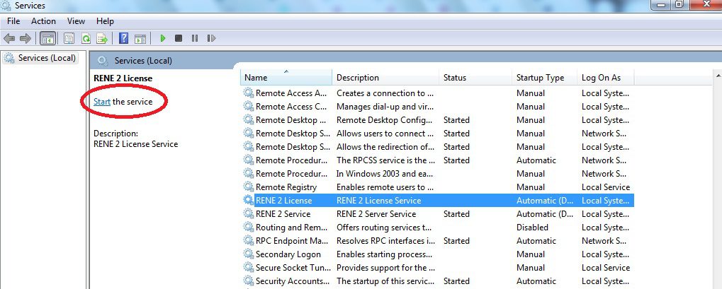 Cara Mengatasi Error RENE License Service belum Start!