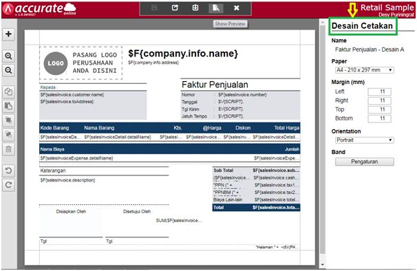 Cara Mengatur Tinggi Tabel dari Detail Item di Accurate