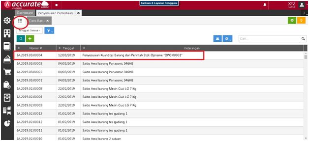 Cara Menghapus Perintah Stock Opname di Accurate Online
