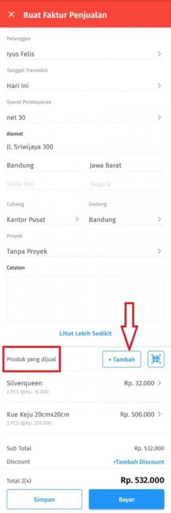 Cara Input Transaksi Penjualan Non Tunai di Accurate Lite