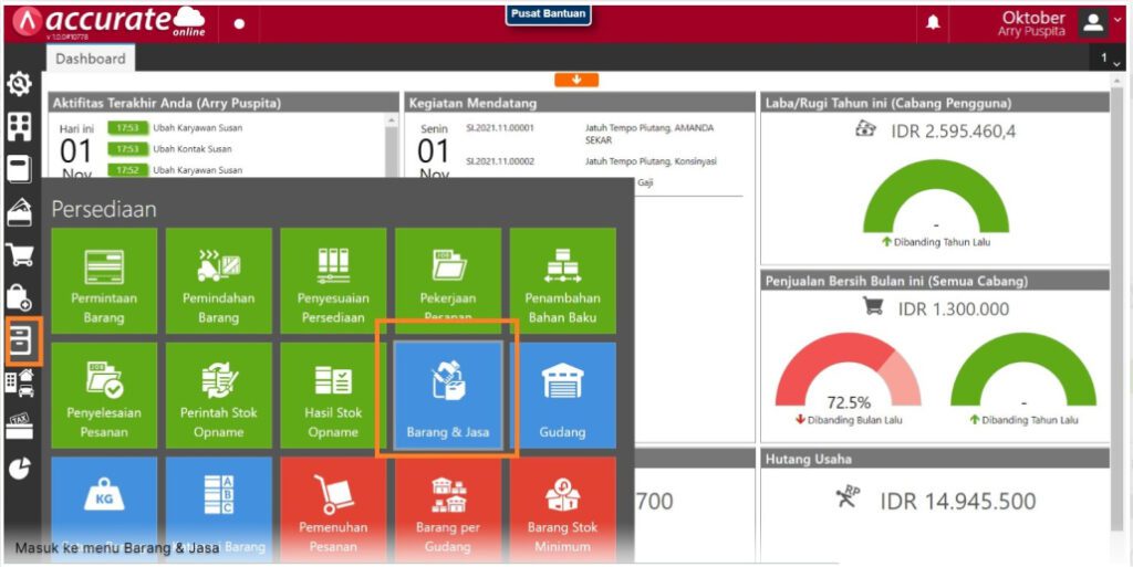 Cara Menonaktifkan Barang dan Jasa pada Accurate Online