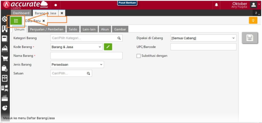 Cara Menonaktifkan Barang dan Jasa pada Accurate Online