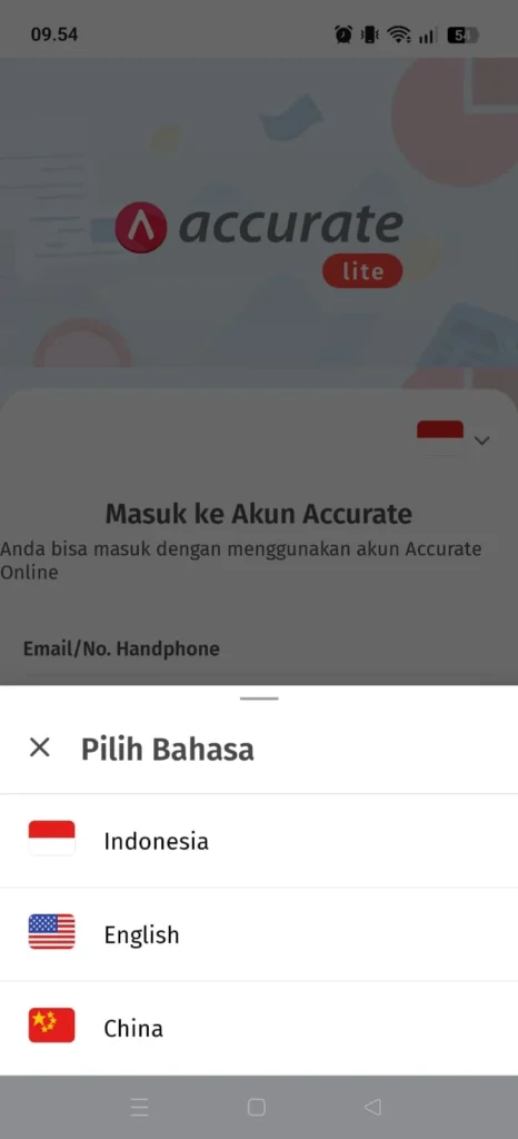 Cara Mudah Mengubah Bahasa Pada Tampilan Accurate Lite 1