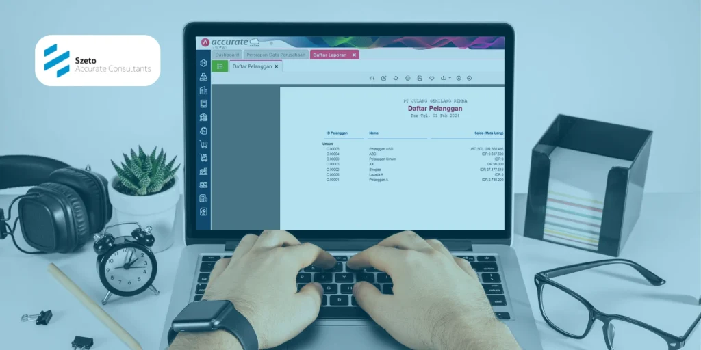 Catatan di Laporan Daftar Pelanggan pada Accurate Online