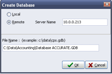Create Database Accurate Desktop