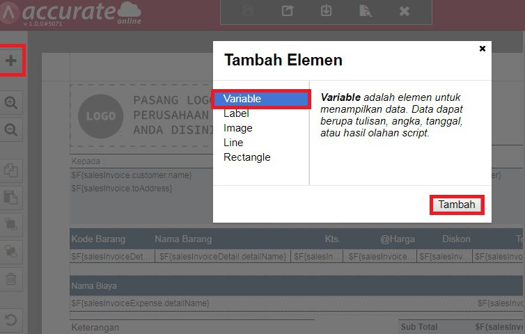 DPP pada Faktur Penjualan Inclusive Tax Accurate Online