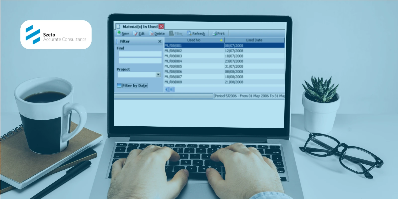 Daftar Bahan Baku Terpakai [Materials in Used] di Accurate