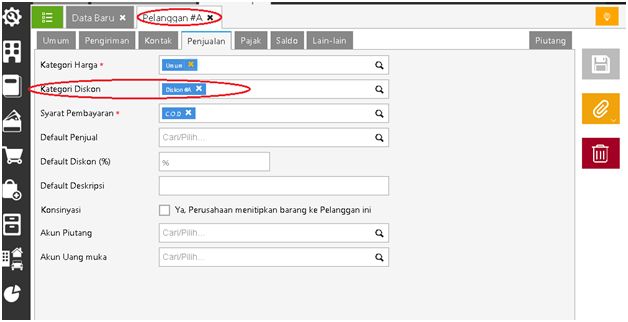 Diskon Penjualan Per Kategori Pelanggan di Accurate Online