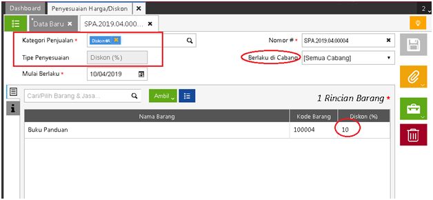 Diskon Penjualan Per Kategori Pelanggan di Accurate Online