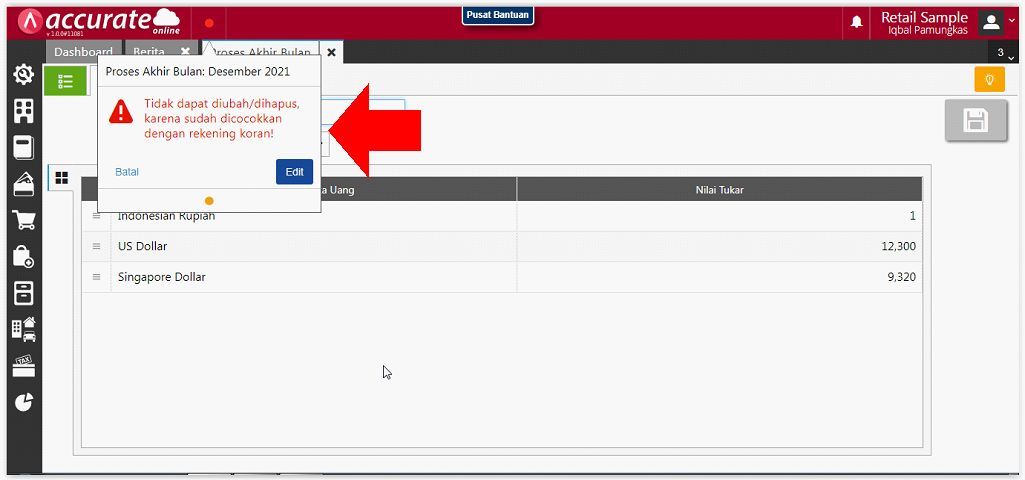 Error Hapus Transaksi Proses Akhir Bulan di Accurate Online