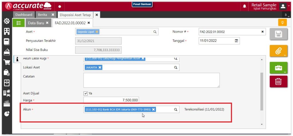 Error Hapus Transaksi Proses Akhir Bulan di Accurate Online