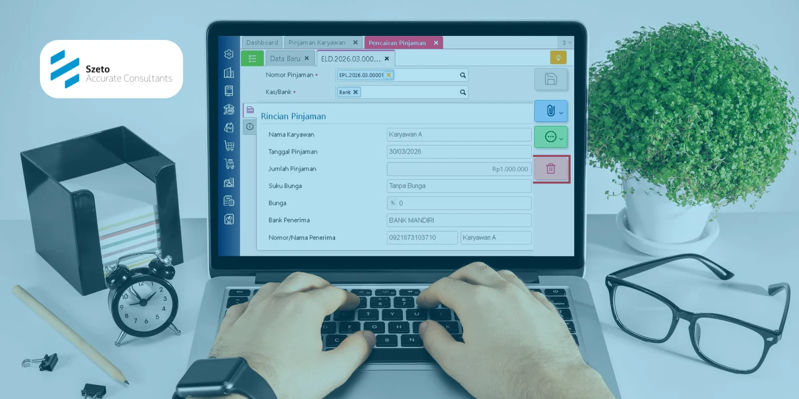 Error Tidak Bisa Hapus Pinjaman Karyawan di Accurate Online