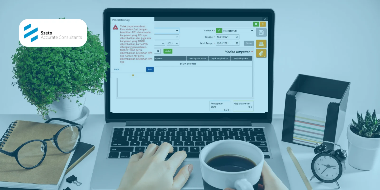 Error Tidak Dapat Membuat Pencatatan Gaji di Accurate Online