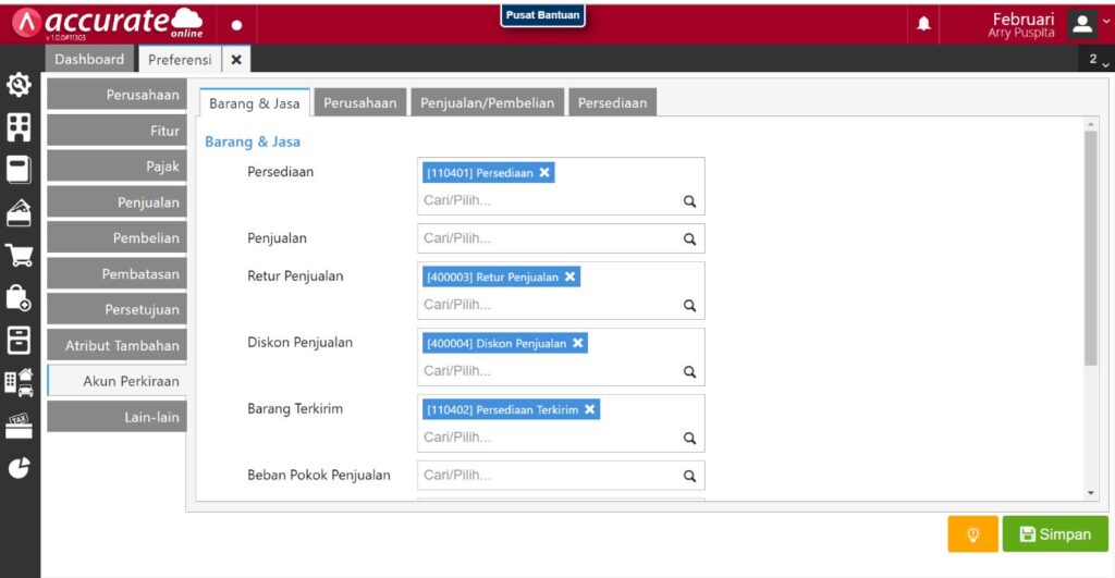 Error Tidak Dapat Set ke Akun Induk di Accurate Online